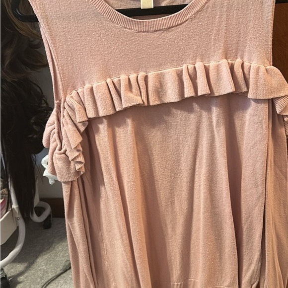 Ruffled Pink Sleeveless Top - Picture 1 of 2